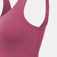 Cropped Scoop Neck Active Tank Top