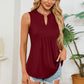 Ruched Notched Tank