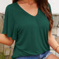 V-Neck Flutter Sleeve T-Shirt