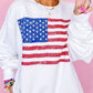 US Flag Round Neck Long Sleeve Sweatshirt