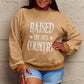 Simply Love Full Size RAISED ON 90'S COUNTRY Graphic Sweatshirt