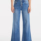 BAYEAS Full Size High Waist Button-Fly Raw Hem Wide Leg Jeans