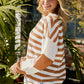 Striped Dropped Shoulder Sweatshirt