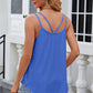 Eyelet Scoop Neck Spaghetti Strap Cami