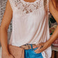 Full Size Lace Round Neck Tank