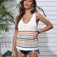 Striped V-Neck Knit Tank