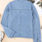 Snap Down Long Sleeve Denim Top