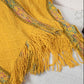 Fringe Half Sleeve Hooded Poncho