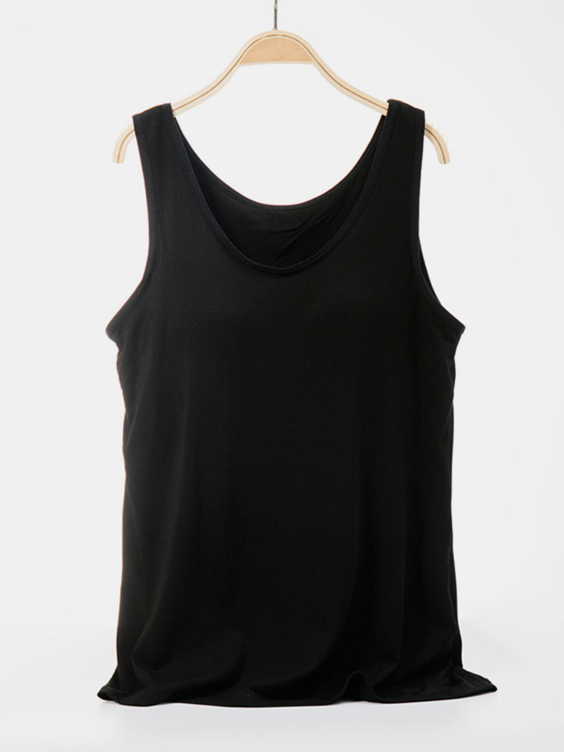 Scoop Neck Wide Strap Tank