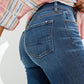 Buttoned Straight Jeans with Pockets