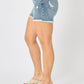 Judy Blue Full Size Button Fly Raw Hem Denim Shorts