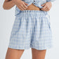 V-Neck Puff Sleeve Top and Shorts Set