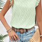 Frill Mock Neck Cap Sleeve Top