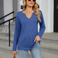 Notched Long Sleeve T-Shirt