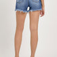 RISEN High Waist Ripped Denim Shorts