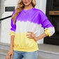 Gradient Round Neck Long Sleeve Sweatshirt