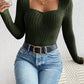 Honey Ribbed Long Sleeve T-Shirt