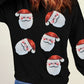 Sequin Santa Patch Round Neck Sweatshirt