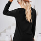 V-Neck Buttoned Long Sleeve Blouse