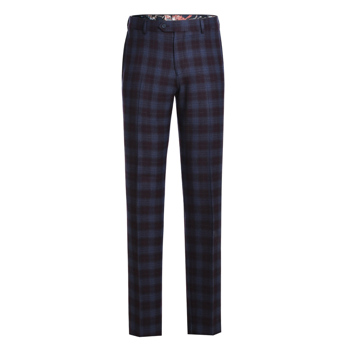 EL62-67-750 Blue with Black Check Wool Suit