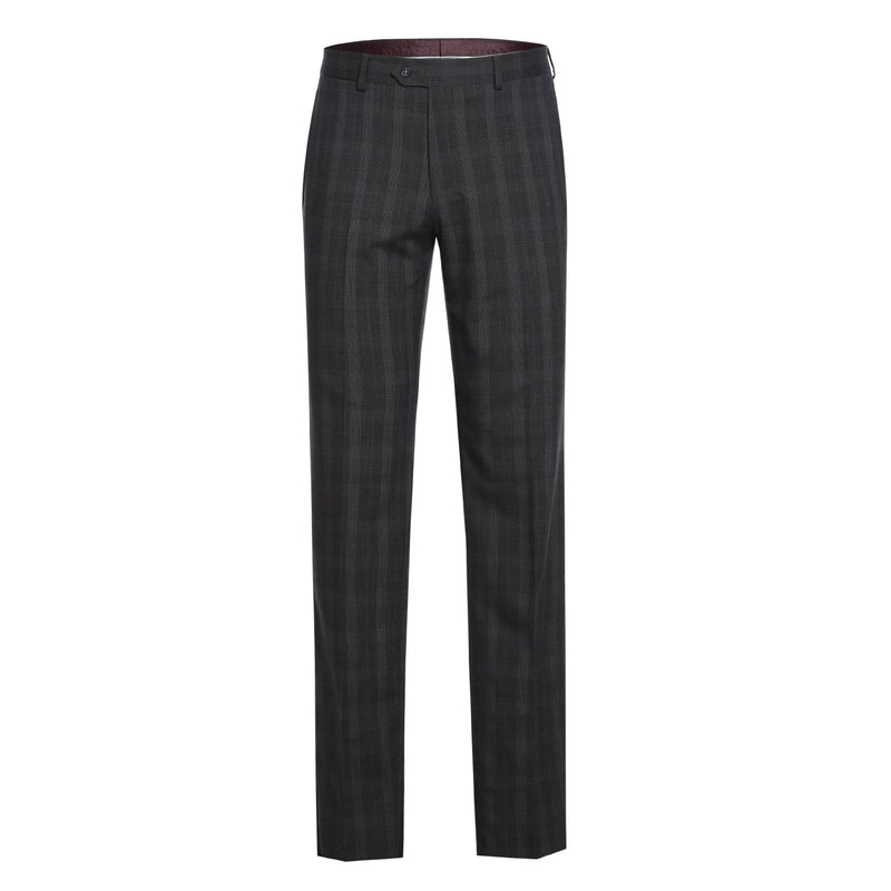 72-52-095EL Charcoal Checked Notch Suit