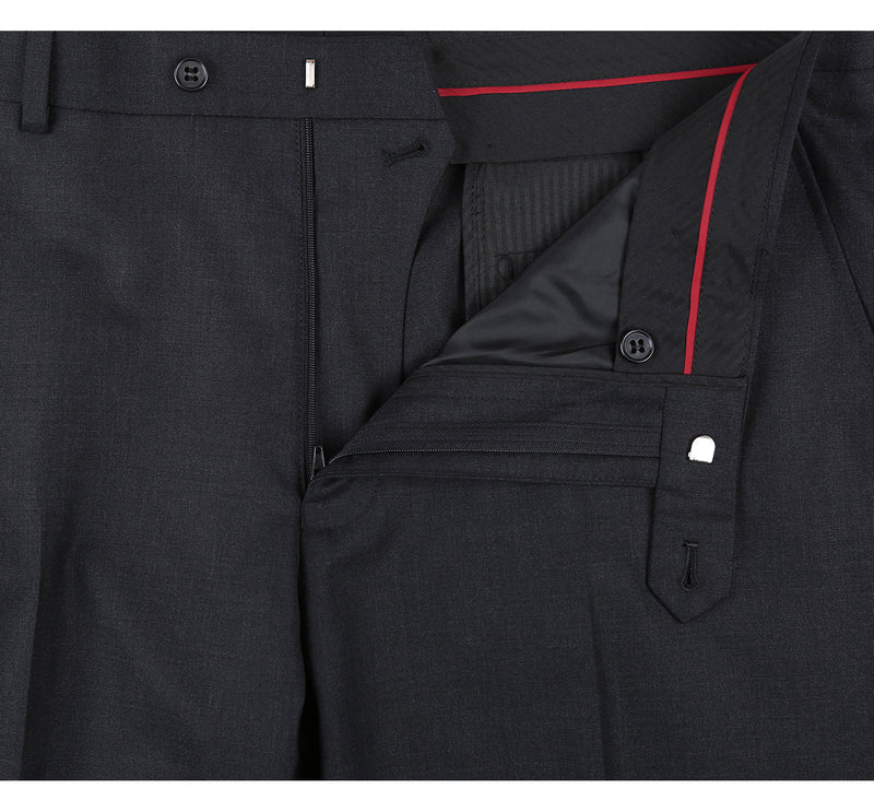 Men's 2-Piece Notch Lapel Wool Stretch Suit