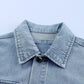 Button Down Collared Denim Jacket