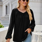 V-Neck Long Sleeve Blouse