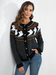 Ghost Button Up Long Sleeve Cardigan Black