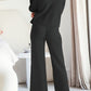 Long Sleeve Lounge Top and Drawstring Pants Set