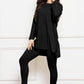 Round Neck High-Low Top and Leggings Set