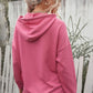 Drop Shoulder Hoodie with Slit