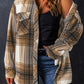 Plaid Pocketed Dropped Shoulder Coat