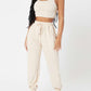 Wide Strap Top and Drawstring Joggers Set