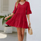 Tied Flounce Sleeve Mini Dress