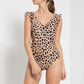 Marina West Swim Full Size Float On Ruffle Faux Wrap One-Piece in Leopard