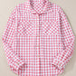 Pocketed Plaid Collared Neck Long Sleeve Shirt