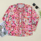 Frill Printed Long Sleeve Shirt