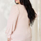 Celeste Full Size Long Bishop Sleeve Striped Top