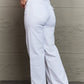 RISEN Raelene Full Size High Waist Wide Leg Jeans in White