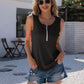 Ivy Lane Half-Zip Round Neck Tank