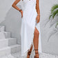 Backless Tassel Surplice Spaghetti Strap Cover Up Dress