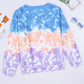 Tie-Dye Drop Shoulder Round Neck Sweatshirt