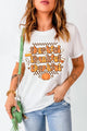 THANKFUL Round Neck Short Sleeve T-Shirt White