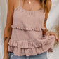 Ruffled Scoop Neck Sleeveless Cami