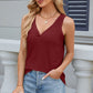 Eyelet V-Neck Wide Strap Tank