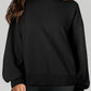 High-Low Round Neck Long Sleeve Sweatshirt