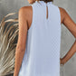 Frill Swiss Dot Round Neck Tank