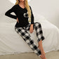 Plaid Heart Top and Pants Lounge Set