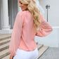 Round Neck Balloon Sleeve Blouse